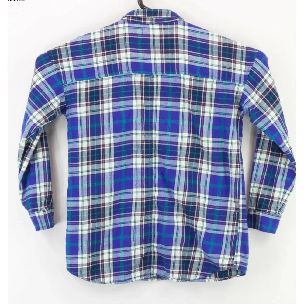 Old Navy Boyfriend Girls Button Up LS Shirt‎ Size XL (14) Multicolor Plaid
